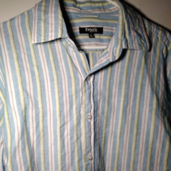 Threads Saks Fifth Avenue striped linen blend size XL - Picture 3 of 7